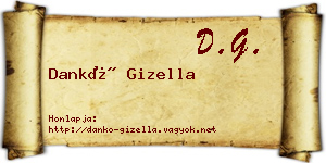 Dankó Gizella névjegykártya